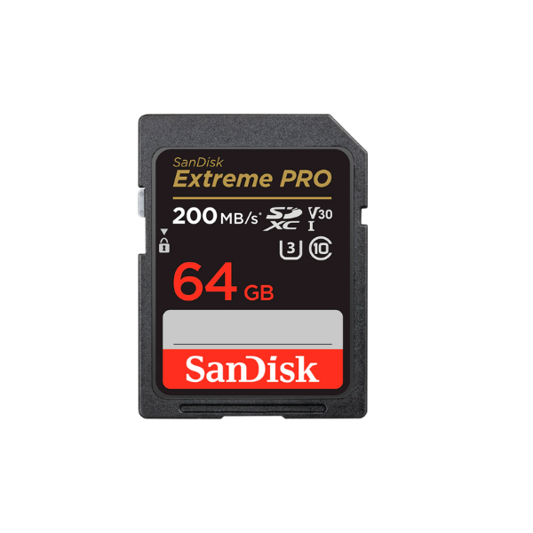 Memoria SD 64GB SanDisk 200Mbs V30
