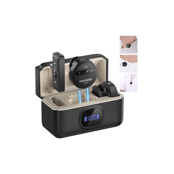 Micrófono de solapa inalámbrico KM18 (Negro) - NEEWER